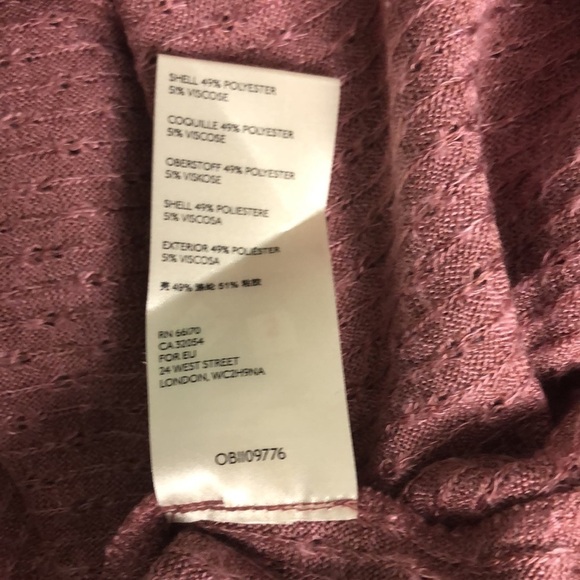 💛 XS 💛 NWT Anthro Sweater Ribbed Soft Cowl Neck Ruffled​ - Picture 5 of 6